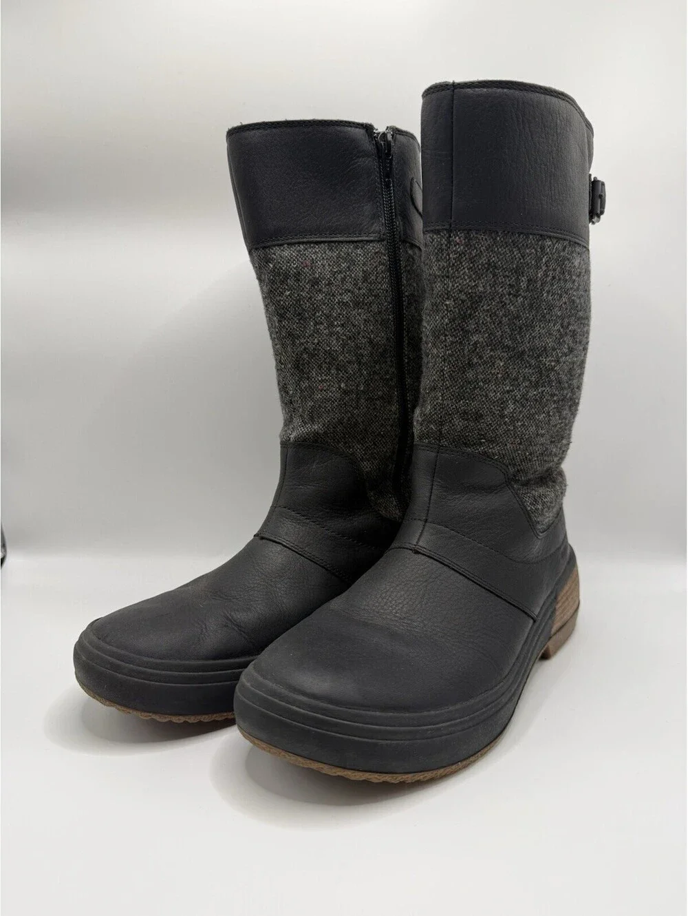 Merrell Boots Women's Size 10 Black Leather Wool Blend Winter J17878